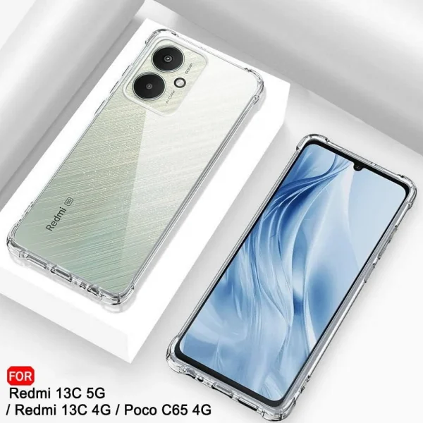 Xiaomi Redmi 13 5G / Poco M6 5G / 13R Back Cover - Shockproof Clear Case - Soft Transparent BackCover For Girls Boys - Image 4
