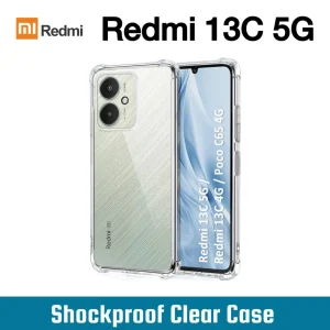 Xiaomi Redmi 13 5G / Poco M6 5G / 13R Back Cover - Shockproof Clear Case - Soft Transparent BackCover For Girls Boys