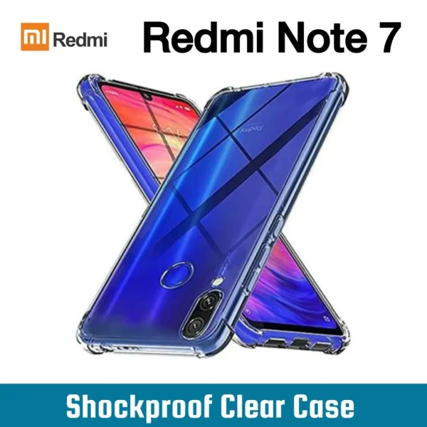 Xiaomi Redmi Note 7 / Note 7 Pro Back Cover - Shockproof Clear Case - Soft Transparent BackCover For Girls Boys