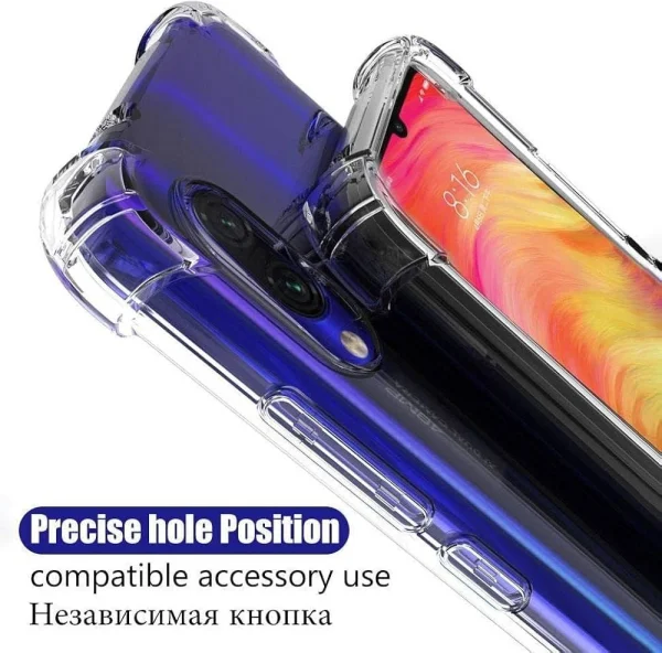 Xiaomi Redmi Note 7 / Note 7 Pro Back Cover - Shockproof Clear Case - Soft Transparent BackCover For Girls Boys - Image 4
