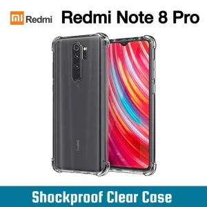 Xiaomi Redmi Note 8 Pro Back Cover - Shockproof Clear Case - Soft Transparent BackCover For Girls Boys