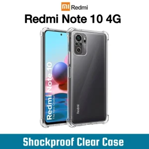 Xiaomi Redmi Note 10 4G / Note 10s Back Cover - Shockproof Clear Case - Soft Transparent BackCover For Girls Boys