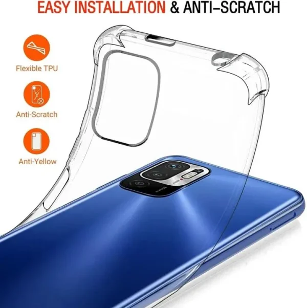 Xiaomi Redmi Note 10 5G Back Cover - Shockproof Clear Case - Soft Transparent BackCover For Girls Boys - Image 4