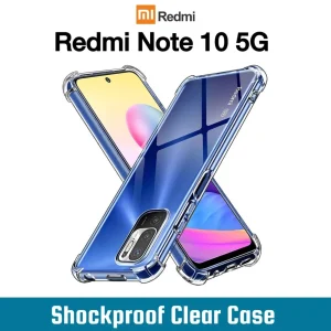 Xiaomi Redmi Note 10 5G Back Cover - Shockproof Clear Case - Soft Transparent BackCover For Girls Boys