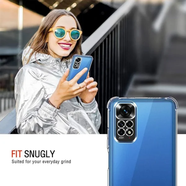 Xiaomi Redmi Note 11 4G Back Cover - Shockproof Clear Case -Soft Transparent BackCover For Girls Boys - Image 5