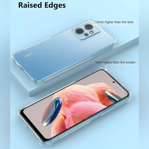 Xiaomi Redmi Note 12 4G Back Cover - Shockproof Clear Case - Soft Transparent BackCover For Girls Boys - Image 3