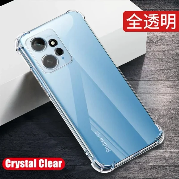 Xiaomi Redmi Note 12 4G Back Cover - Shockproof Clear Case - Soft Transparent BackCover For Girls Boys - Image 4