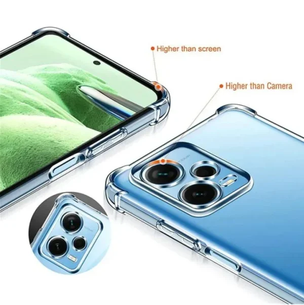 Xiaomi Redmi Note 12 Pro 5G Back Cover - Shockproof Clear Case - Soft Transparent BackCover For Girls Boys - Image 2