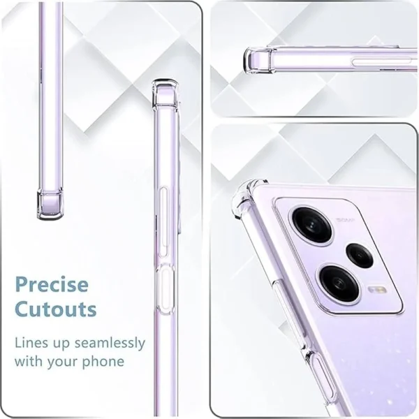 Xiaomi Redmi Note 12 Pro 5G Back Cover - Shockproof Clear Case - Soft Transparent BackCover For Girls Boys - Image 4