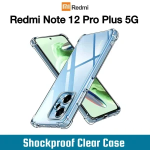 Xiaomi Redmi Note 12 Pro Plus 5G Back Cover - Shockproof Clear Case - Soft Transparent BackCover For Girls Boys
