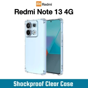 Xiaomi Redmi Note 13 4G Back Cover - Shockproof Clear Case - Soft Transparent BackCover For Girls Boys