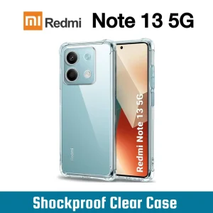 Xiaomi Redmi Note 13 5G Back Cover - Shockproof Clear Case - Soft Transparent BackCover For Girls Boys