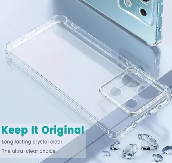 Xiaomi Redmi Note 13 5G Back Cover - Shockproof Clear Case - Soft Transparent BackCover For Girls Boys - Image 3