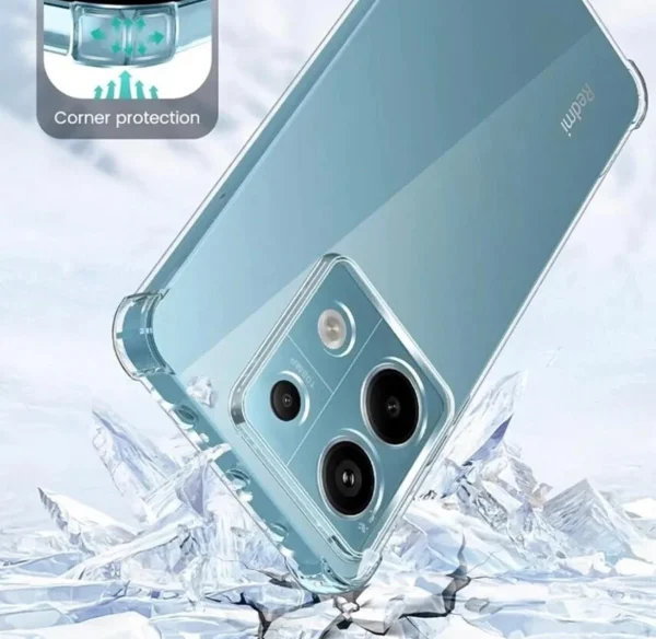 Xiaomi Redmi Note 13 5G Back Cover - Shockproof Clear Case - Soft Transparent BackCover For Girls Boys - Image 2