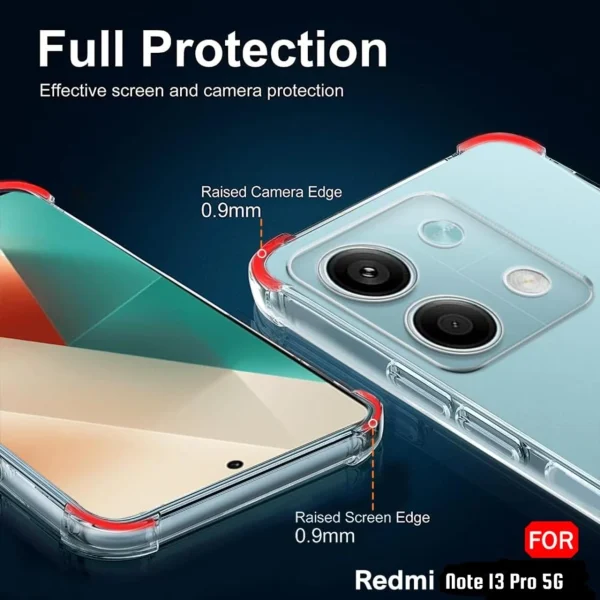 Xiaomi Redmi Note 13 Pro 5G Back Cover - Shockproof Clear Case - Soft Transparent BackCover For Girls Boys - Image 3