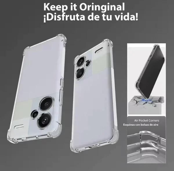 Xiaomi Redmi Note 13 Pro Plus 5G Back Cover - Shockproof Clear Case - Soft Transparent BackCover For Girls Boys - Image 3