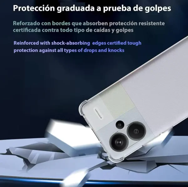 Xiaomi Redmi Note 13 Pro Plus 5G Back Cover - Shockproof Clear Case - Soft Transparent BackCover For Girls Boys - Image 2