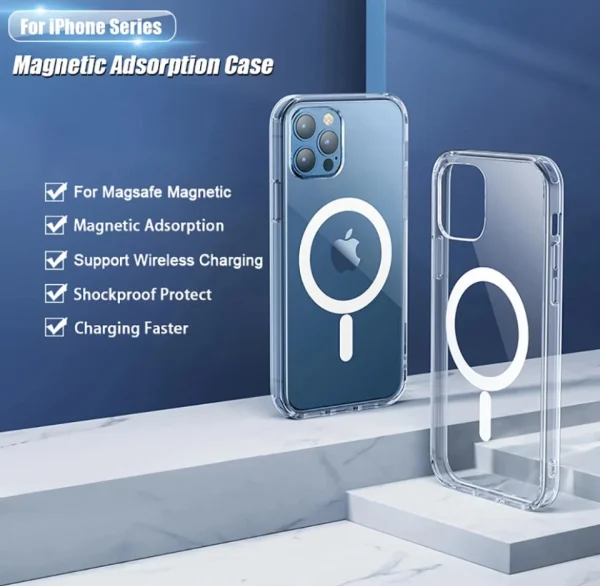 Clear MagSafe Case For iPhone 16 15 14 13 12 11 Pro Max SE Back Cover - Magnetic Wireless Charging Support Case For Boys Girls - Image 8
