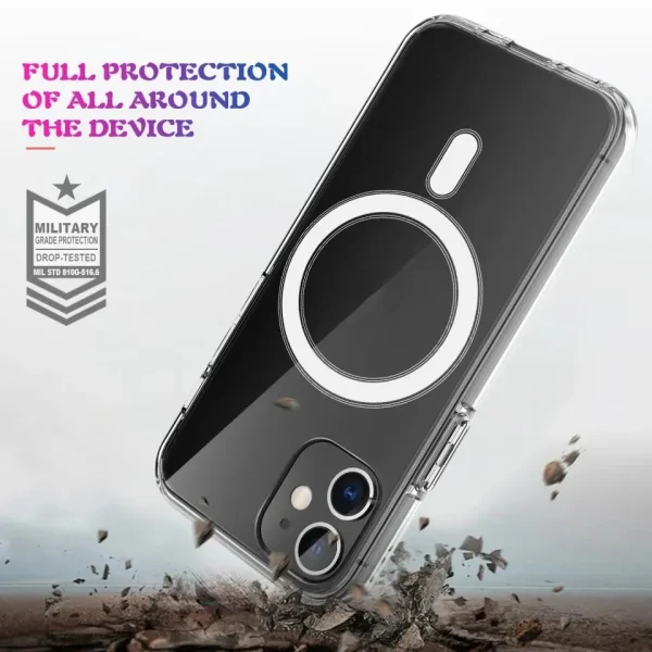 Clear MagSafe Case For iPhone 16 15 14 13 12 11 Pro Max SE Back Cover - Magnetic Wireless Charging Support Case For Boys Girls - Image 2