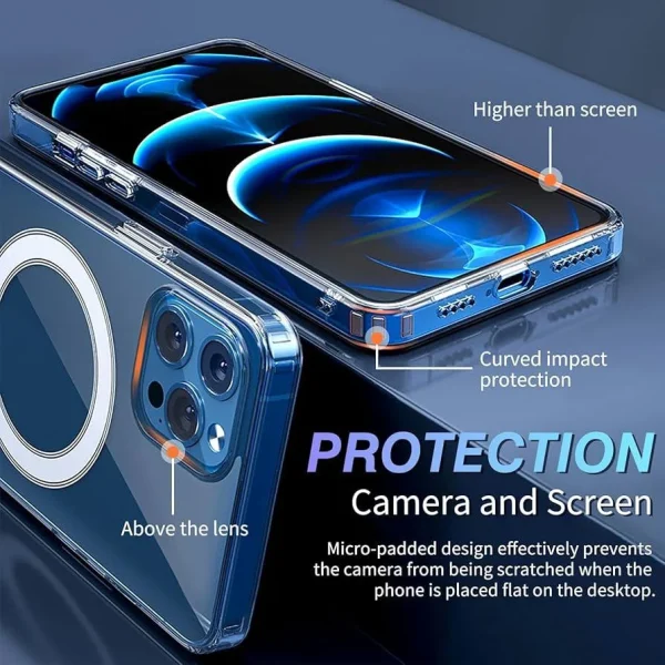 Clear MagSafe Case For iPhone 16 15 14 13 12 11 Pro Max SE Back Cover - Magnetic Wireless Charging Support Case For Boys Girls - Image 3