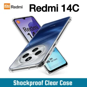 Xiaomi Redmi 14C Back Cover - Shockproof Clear Case -Soft Transparent BackCover For Girls Boys