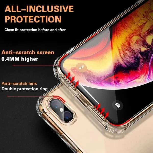 Shockproof Clear Case For iPhone X / Xs Back Cover For Girls Boys Backcover - Image 3