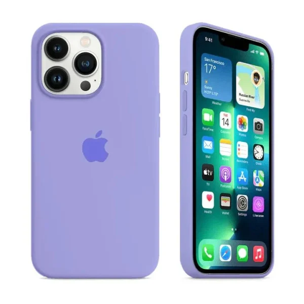 iPhone Silicone Case - (Lilac) For iPhone 16 15 14 13 12 11 Pro Max 6s 7 8 Plus SE Xs Back Cover