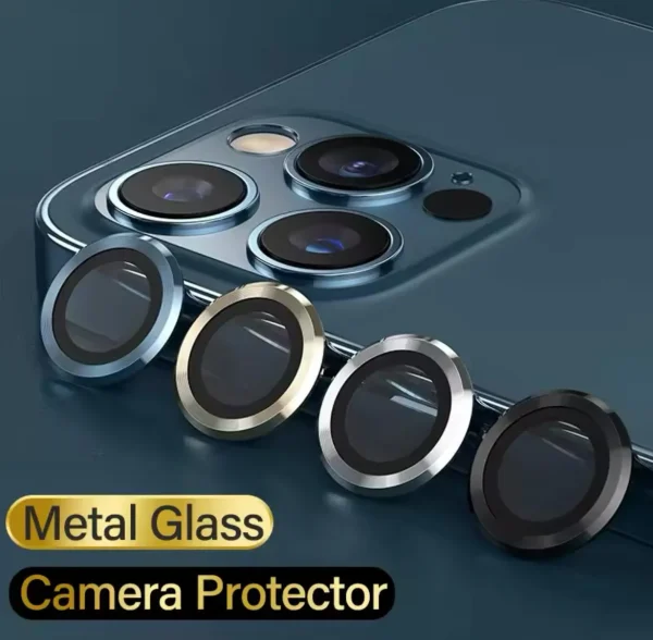 Metal Ring Camera Lens Protector for iPhone 16 15 14 13 12 11 Pro Max Tempered Glass Scratch Resistant Camera Film - Image 18