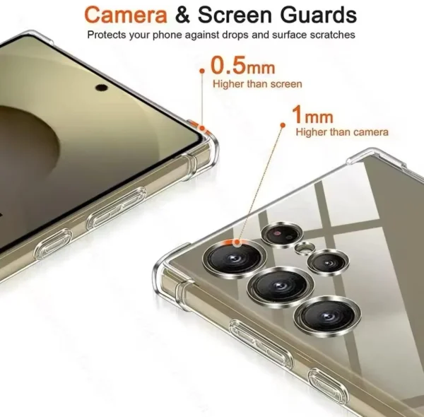 Samsung Galaxy S25 Ultra Back Cover - Shockproof Clear Case - Image 2