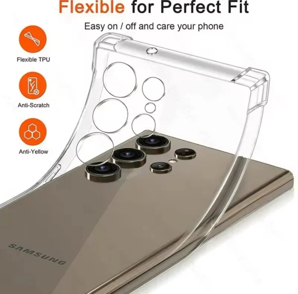 Samsung Galaxy S25 Ultra Back Cover - Shockproof Clear Case - Image 4