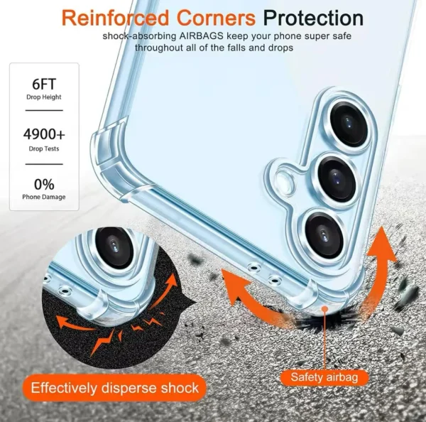 Samsung Galaxy S25 Back Cover - Shockproof Clear Case - Image 2