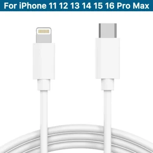 Apple USB Type-C to Lightning Cable For iPhone 11 12 13 14 15 16 Pro Max | iPad | Apple Watch | Air Pods Fast Charging Data Sync iPhone Charger Cable