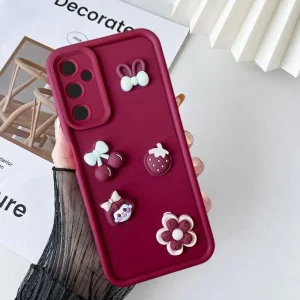 3D Cute Cherry Flower Silicone Case