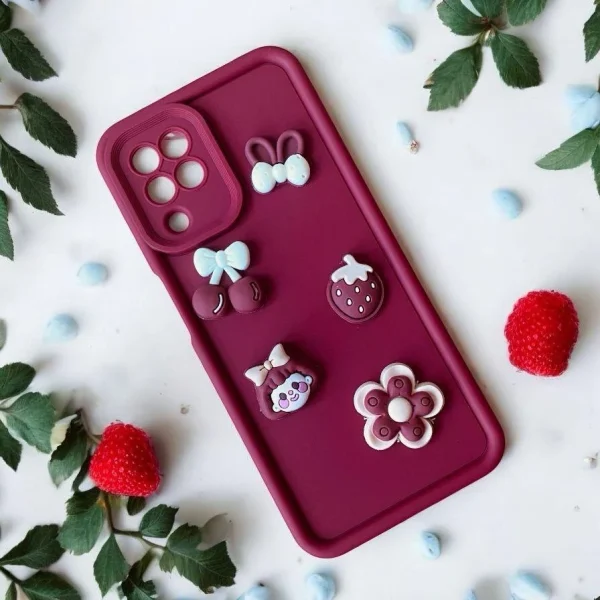 3D Cute Cherry Flower Silicone Case - Image 2