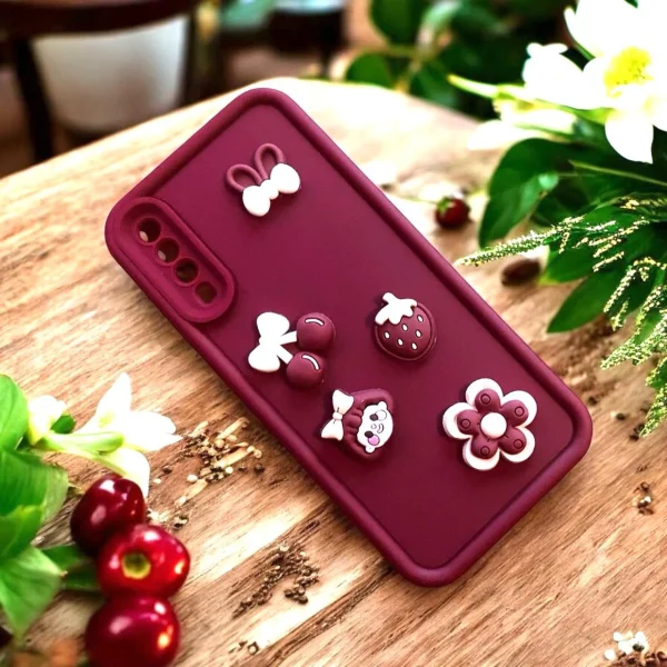 3D Cute Cherry Flower Silicone Case - Image 4