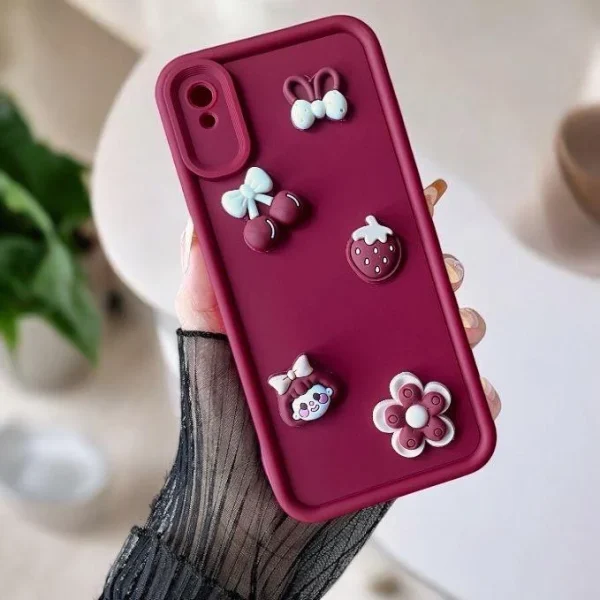 3D Cute Cherry Flower Silicone Case - Image 4