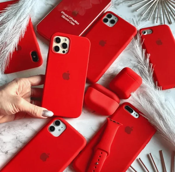 iPhone Silicone Case - (Red)
