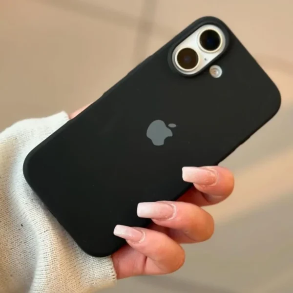 Premium Silicone Case (Black) - For iPhone 16 15 14 13 12 11 Pro Max X Xs SE 2020 6s 7 8 Plus Back Cover - Image 3