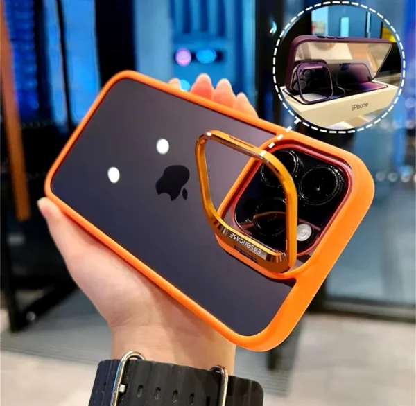iPhone Case with FREE Camera Protector (Orange) - Image 4