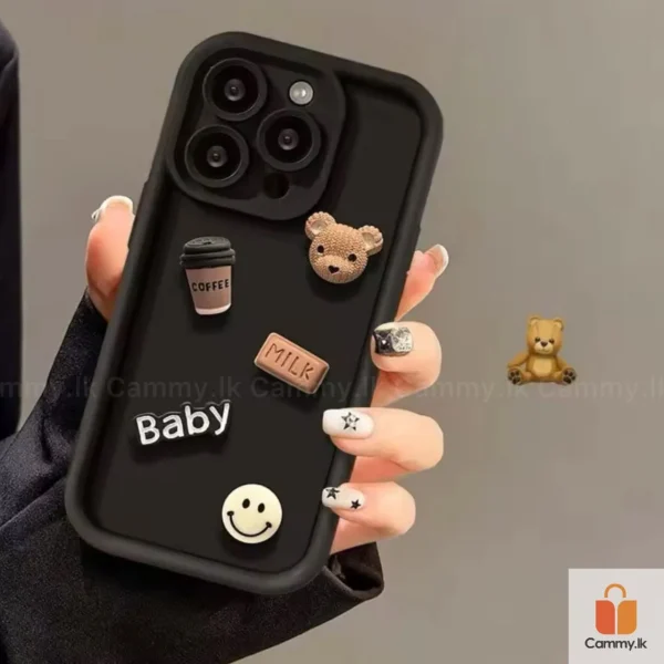 3D Bear Cute Case - Black - Image 8