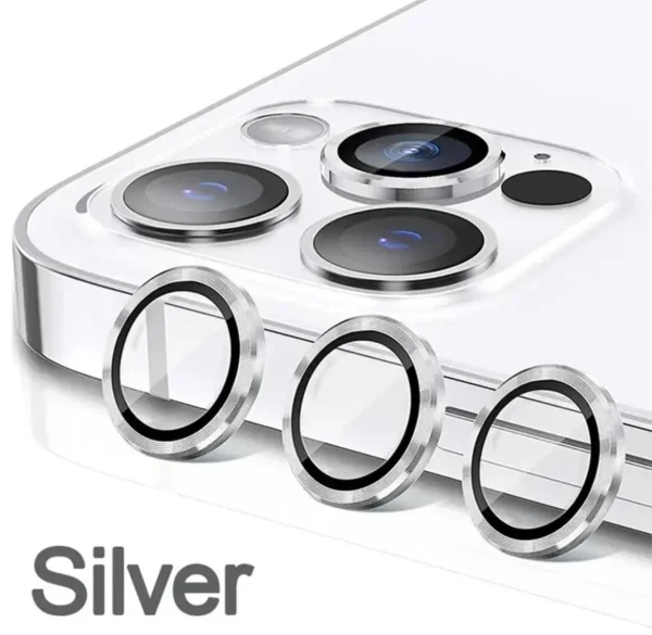 Camera Lens Ring Protector For iPhone 17 16 15 14 13 12 11 Pro Max Air - Silver