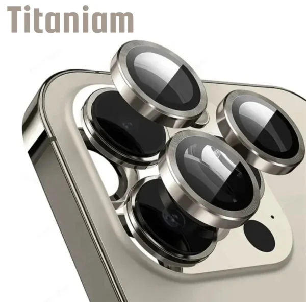 Camera Lens Protector For iPhone 16/ 16 Pro/ 16 Pro Max/ 15/ 15 Pro/ 15 Pro Max - Titanium Gray
