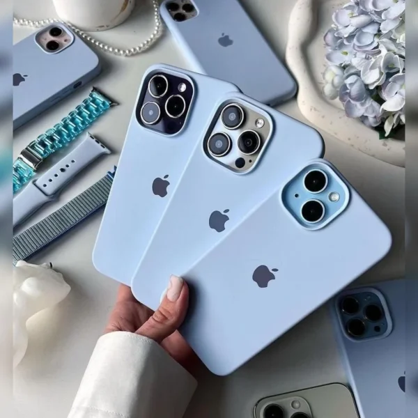 iPhone Silicone Case - (Sky Blue)