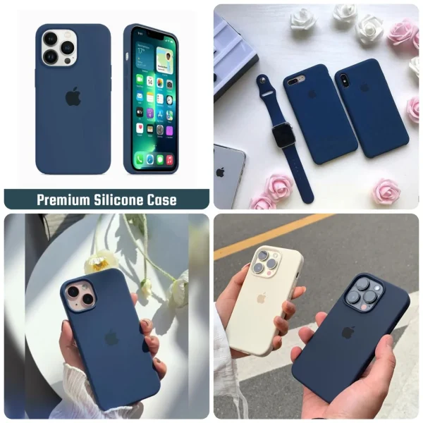 iPhone Silicone Case - (Midnight Blue) - Image 4
