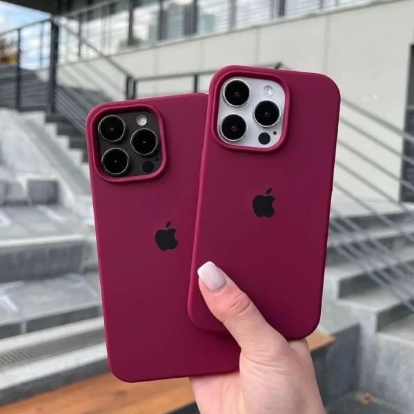 iPhone Silicone Case - (Maroon)