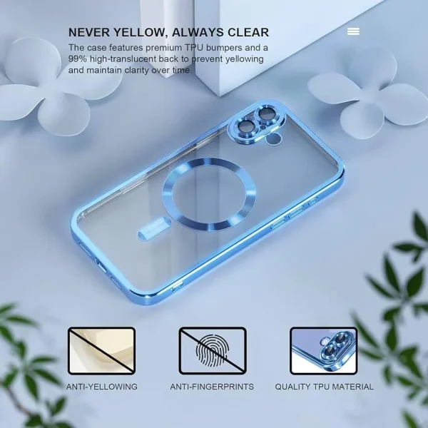Luxury MagSafe Case For iPhone 16 - (Sierra blue) - Image 3