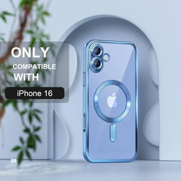 Luxury MagSafe Case For iPhone 16 - (Sierra blue) - Image 2