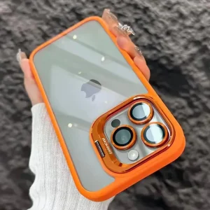iPhone Case with FREE Camera Protector (Orange)