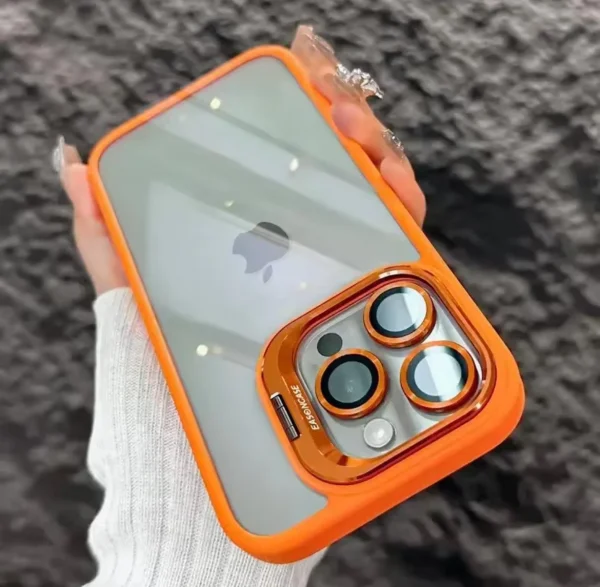 iPhone Case with FREE Camera Protector (Orange)