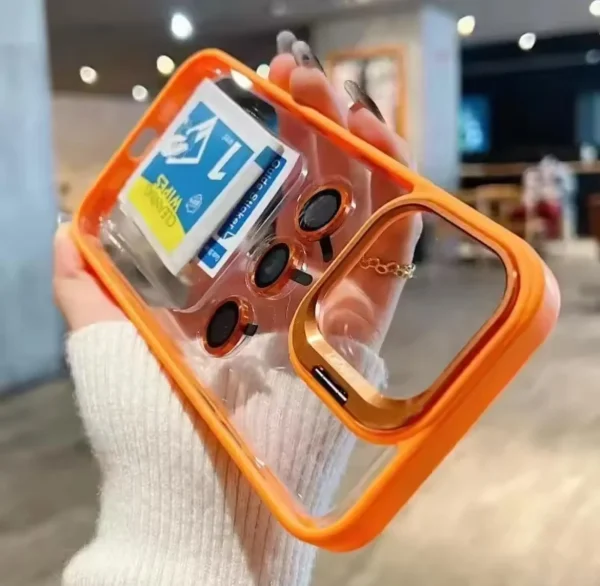 iPhone Case with FREE Camera Protector (Orange) - Image 5